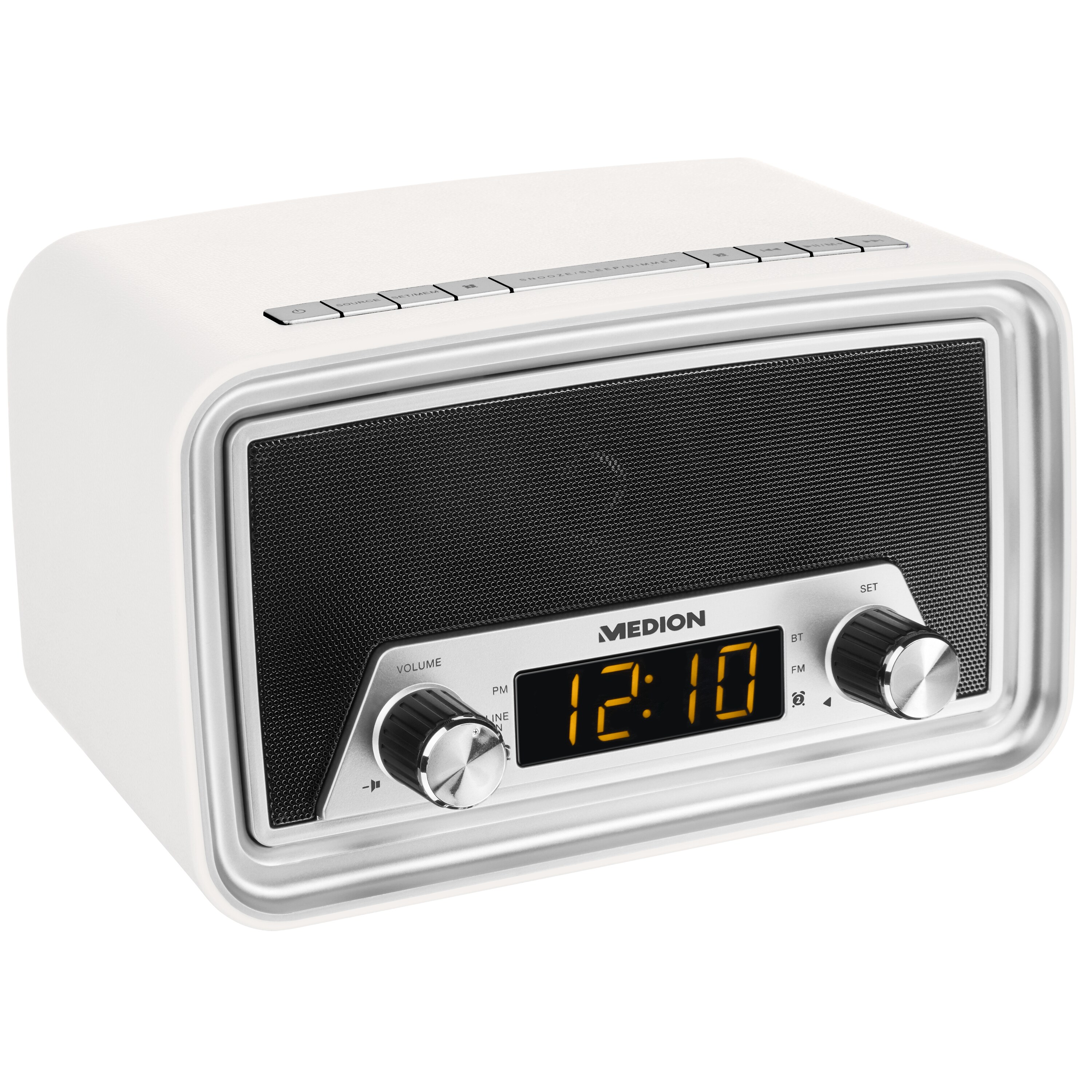 MEDION® LIFE E66333 Retro klokradio Bluetooth Dimbaar LEDdisplay